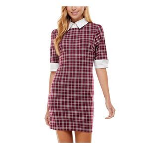 KINGSTON GREY Womens Unlined Elbow Sleeve Short Party Body Con Dress